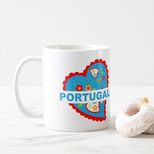 Erg Portugees hart Koffiemok (Met donut)