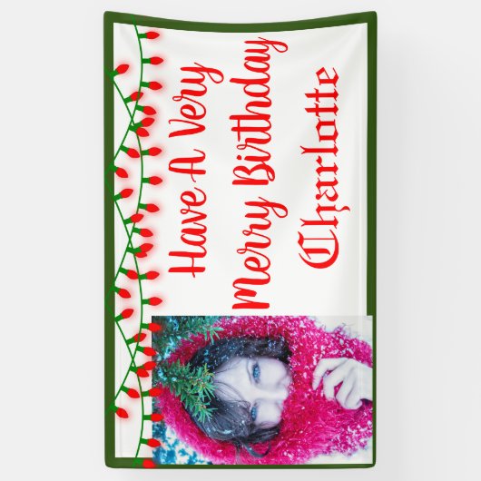 Erg prettige kerstverlichting spandoek (Verticaal)