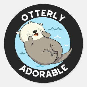 Erg Schattig Funny Otter Pun Ronde Sticker