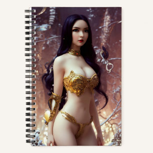 Erg schattige engelse geisha-Notitieboek Notitieboek