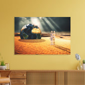 Ergens Anders – Naar de Wereld Kijkend Canvas Afdruk (Insitu (Woonkamer))