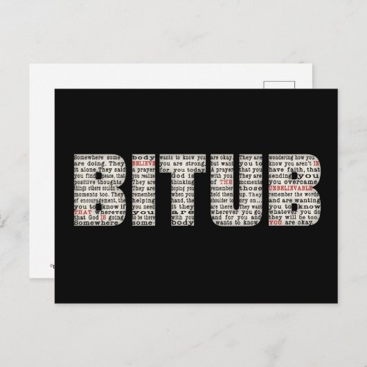 Ergens iemand (BITUB) Briefkaart (Voorkant / Achterkant)