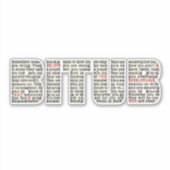 Ergens iemand (BITUB) Sticker (Voorkant)