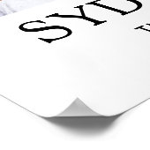 Ergens in een sprookje 3 Foto Bruiloft Welkom Scri Poster (Hoek)