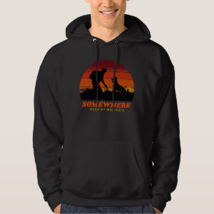 Ergens met mijn Malinois Mannen buiten Hoodie