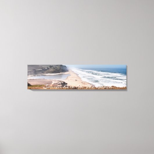 Ergens op het strand stretched canvas kunst (Voorkant)