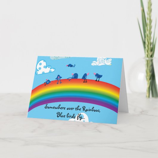 Ergens over de regenboog bedankkaart (Voorkant)