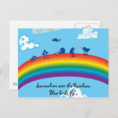 Ergens over de regenboog briefkaart (Voorkant / Achterkant)