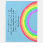 Ergens over de regenboog fleece deken (Voorkant)