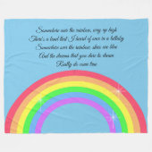 Ergens over de regenboog fleece deken (Voorkant (Horizontaal))