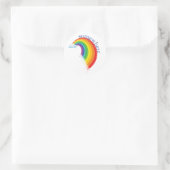 Ergens over de regenboog ronde sticker (Tas)