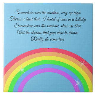 Ergens over de regenboog tegeltje