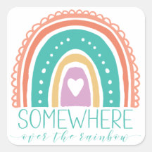 Ergens over de regenboogmoderne afbeelding