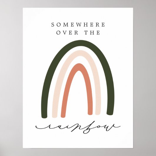 Ergens over het Poster van de regenboognevelaar (Voorkant)