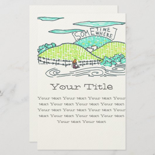 Ergens/soms Briefpapier (Voorkant / Achterkant)