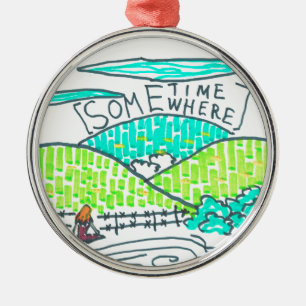 Ergens/soms Metalen Ornament