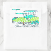 Ergens/soms Rechthoekige Sticker (Tas)