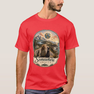 Ergens Wacht Scenische Reisavonturen T-Shirt