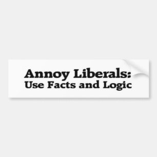 erger liberale: gebruik feiten en logica anti Obam Bumpersticker