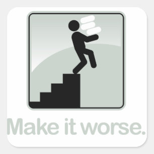 Erger ticker vierkante sticker