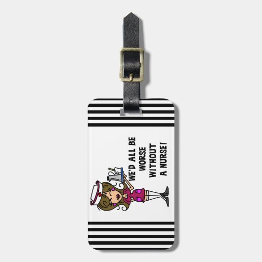 Erger zonder verpleegster bagagelabel (Voorkant verticaal)