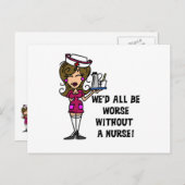 Erger zonder verpleegster briefkaart (Voorkant / Achterkant)