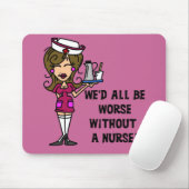 Erger zonder verpleegster muismat (Met muis)
