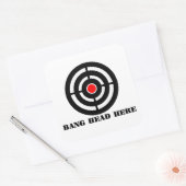 Ergonomische stressrust: Bang Head, hier Vierkante Sticker (Envelop)