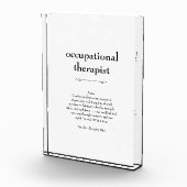 Ergotherapeut Definitie Dank u Cadeau Fotoblokken (Rechts)