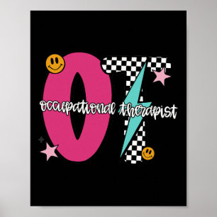 Ergotherapeut Retro Geruit Afstudeer Ot Poster