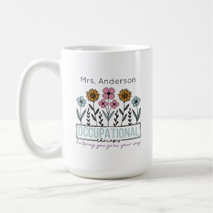 Ergotherapeut wilde bloemen leraar naam koffiemok