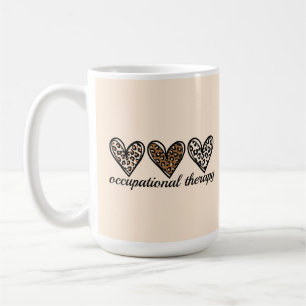 Ergotherapie Cheetach Print Hart Koffiemok