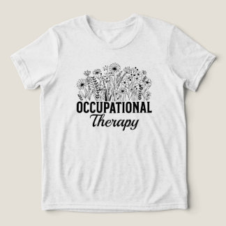 Ergotherapie Floral Occupational OT Tri-Blend Shirt