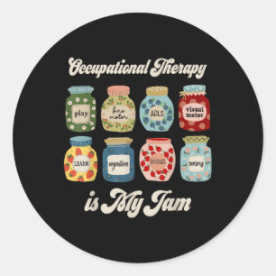 Ergotherapie is mijn grappige jam of therapeut ronde sticker