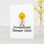 Ergotherapie kuiken Wenskaart Kaart (Gele Bloem)