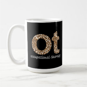 Ergotherapie OT Cheetah Print Koffiemok