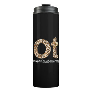 Ergotherapie OT Cheetah Print Thermosbeker