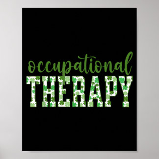 Ergotherapie Shamrock St Patricks Day Ot Poster