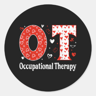 Ergotherapie Valentijnsdag OT Design Vrouwen Ronde Sticker