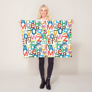 Eric Carle   Alfabet Pattern Letters Fleece Deken
