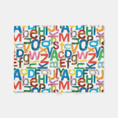 Eric Carle | Alfabet Pattern Letters Fleece Deken (Voorkant (Horizontaal))