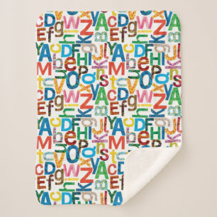 Eric Carle   Alfabet Pattern Letters Sherpa Deken