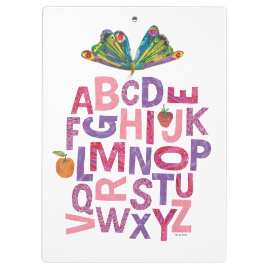 Eric Carle | Alphabet Butterfly Pattern Klembord (Achterkant)
