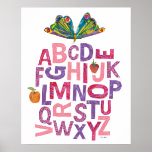 Eric Carle Alphabet Butterfly Pattern Poster