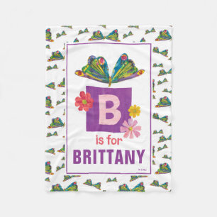 Eric Carle   B staat voor Butterfly Fleece Deken