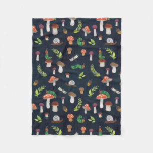 Eric Carle   Bugs en paddenstoelen patroon Fleece Deken