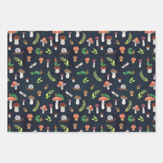 Eric Carle | Bugs en paddenstoelen patroon Inpakpapier Vel (Voorkant)