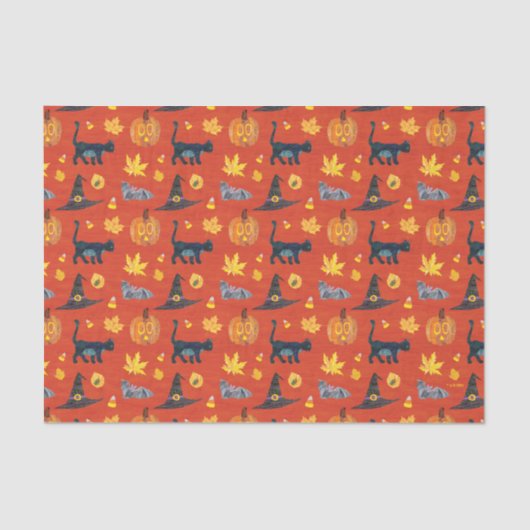 Eric Carle | Caterpillar Halloween Patroon Tissuepapier (Voorkant)