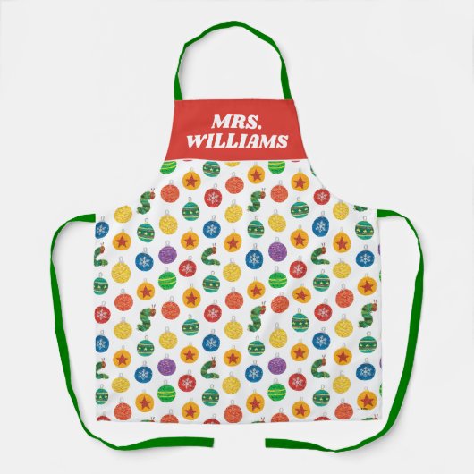 Eric Carle | Caterpillar Kerstmis | personaliseren Schort (Voorkant)