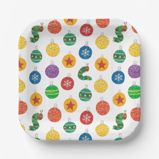 Eric Carle | Caterpillar kerstpatroon Papieren Bordje (Voorkant)